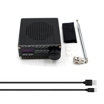Noul ATS-20+ Plus ATS20 V2 SI4732 Receptor Radio FM, AM (MW si SW) SSB (LSB și USB) Cu Baterie + Antena + Boxe + Caz