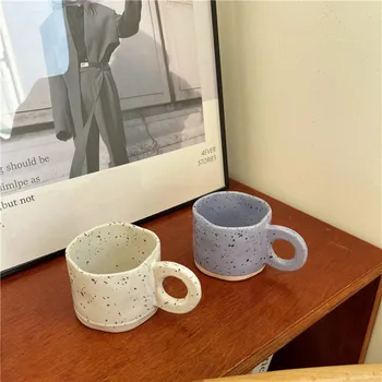 Cutelife INS Nordic Cerneală Puncte Cana Ceramica Alba mic Dejun Ceai Lapte Drăguț Cu Mâner Cupa Drinkware Cafea Bucătărie Cuplu Cadouri