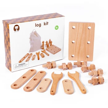 Montessori Jucarie Copii Set De Instrumente/Cosmetice/Asistenta Rol Joaca Puzzle Din Lemn Senzorial Iluminare Jucărie Distractiv Pentru Copii De Activitate