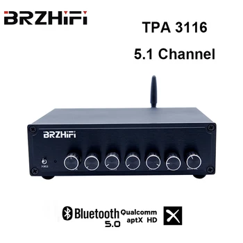 BRZHIFI A600 TPA3116 5.1 Canale 12-25V Digital, Amplificator de Putere Bluetooth 5.0 Pre-Etapa Subwoofer Înalte, Stereo Hifi Amp