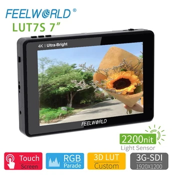 FEELWORLD LUT7S PRO Monitor Portabil 7 Inch 3D LUT Ecran Tactil de Undă 3G-SDI 4K HDMI Panou IPS Domeniul Monitor Pentru Camera DSLR