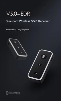 BT510 Car kit Bluetooth 5.0 Receptor Audio Real difuzoare Stereo Receptor Audio Bluetooth Adapter Wireless Aux De 3,5 Jack