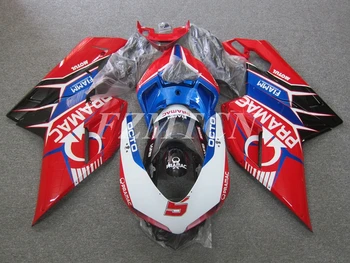 Mucegai de injectare Noi ABS Carenajele Kit potrivit pentru Ducati 848 1098 1198 Evo 2007 2008 2009 2010 2011 2012 Caroserie Set Rosu Albastru