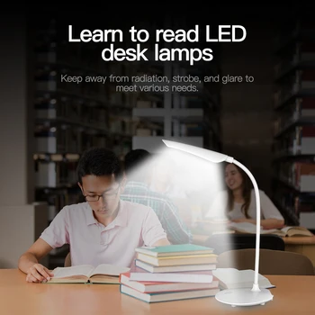 Reîncărcabilă USB de Încărcare Flexibil, Carte de Lectură Lampă de Masă Lumină Reîncărcabilă Atinge de Lumina LED-uri Lampa de Birou Estompat