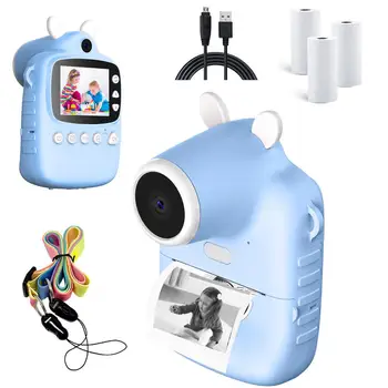 Copii Camera Instant Mp3 Imprimare Camera Copii Jucării Cu Hârtie de Imprimare de 2.4 inch, camera Video HD Pentru Fete Copilul de Cadou de Crăciun
