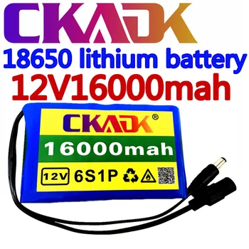 Portabil Super 12V 16000mah bateria Reîncărcabilă baterie Litiu-Ion, capacitate DC 12.6 v 16Ah CCTV Cam Monito